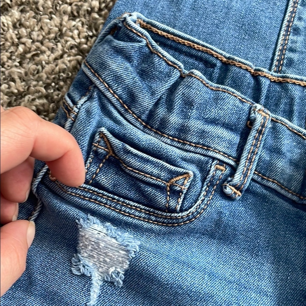 Jordache Kids Super Skinny Blue Distressed Jeans - Picture 2 of 8